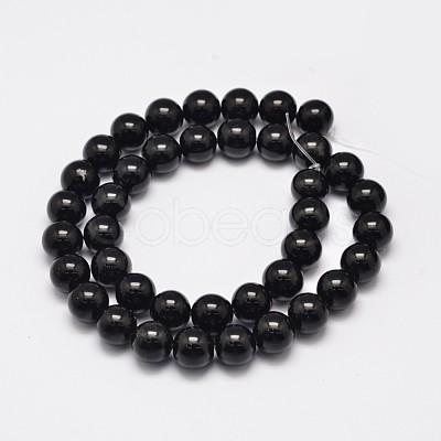 Natural Eyeless Obsidian Beads Strands X-G-K123-06-6mm-1