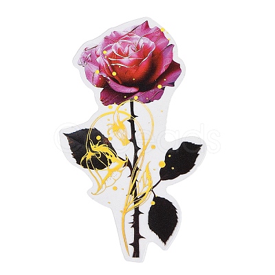 Rose Waterproof PET Stickers Set DIY-G118-02A-1