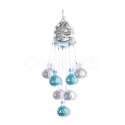 Crystals Chandelier Suncatchers Prisms Chakra Hanging Pendant AJEW-Q142-07-1