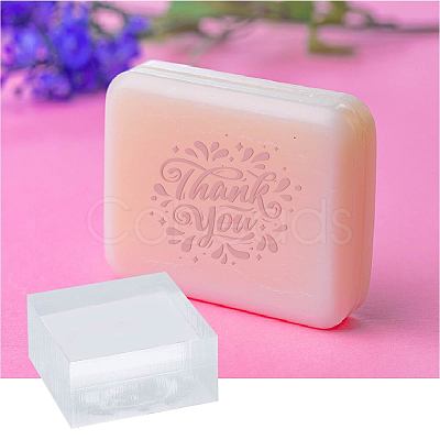 Clear Acrylic Soap Stamps DIY-WH0441-004-1