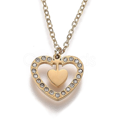 304 Stainless Steel Pendant Necklaces STAS-A049-13-1