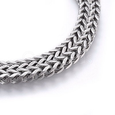 Non-Tarnish 304 Stainless Steel Wheat Chain Necklaces NJEW-H493-14P-1