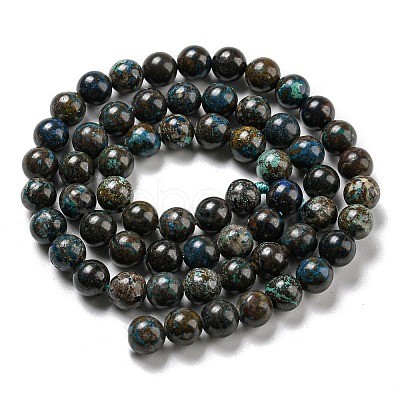 Natural Chrysocolla Beads Strands G-A219-A04-02-1