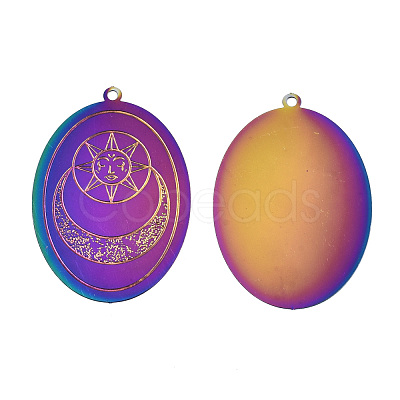 Ion Plating(IP) 304 Stainless Steel Filigree Pendants X-STAS-S118-023-1