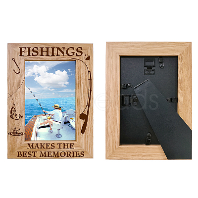 Natural Wood Photo Frames AJEW-WH0292-018-1