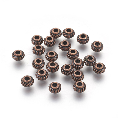 Tibetan Style Alloy Spacer Beads X-TIBEB-Q39-R-FF-1