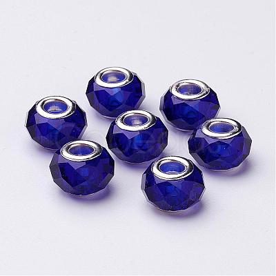 Handmade Glass European Beads GPDL25Y-25-1