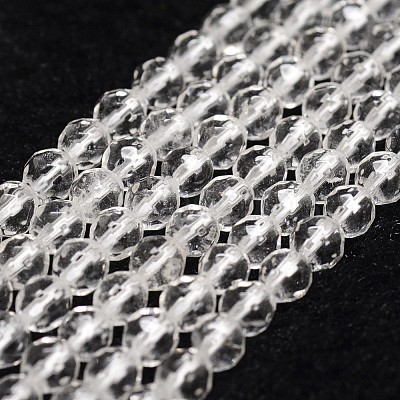 Natural Quartz Crystal Beads Strands G-G736-05-4mm-1