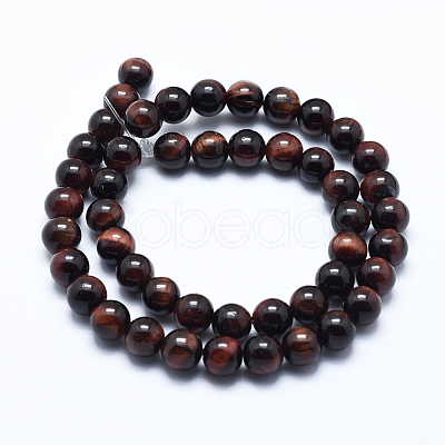 Natural Tiger Eye Bead Strands G-P370-04-8mm-1