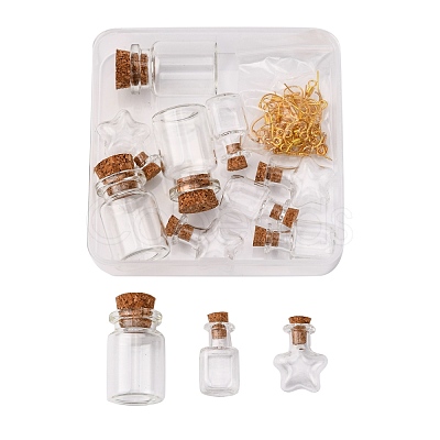 DIY Glass Wishing Bottles Dangle Earring Making Kit DIY-FS0002-75-1