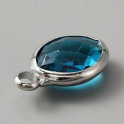 Faceted Glass Pendants KK-WH0046-59P-12-1