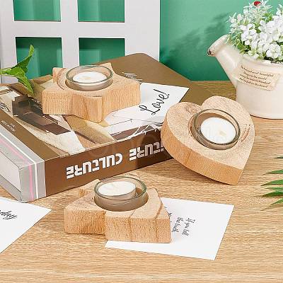 Natural Wood Candle Holder WOOD-PH0001-07-1