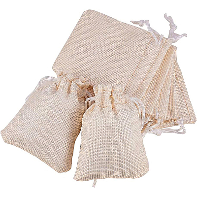 Burlap Packing Pouches Drawstring Bags ABAG-BC0001-05B-9x7-1