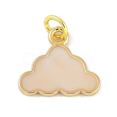 Brass Enamel Pendants KK-B114-17G-02-1