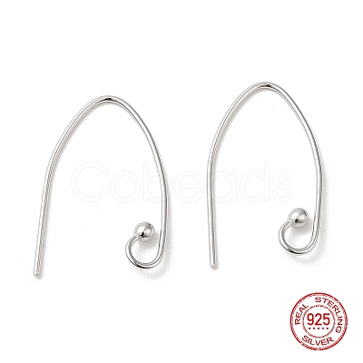 Anti-Tarnish Rhodium Plated 925 Sterling Silver Earring Hooks STER-M117-01P-1