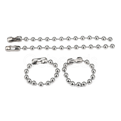 Non-Tarnish 304 Stainless Steel Ball Chain Bracelets BJEW-G618-03P-1