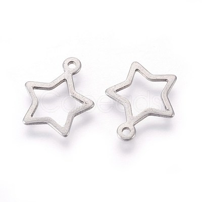 Tarnish Resistant 304 Stainless Steel Charms X-STAS-F187-07P-1