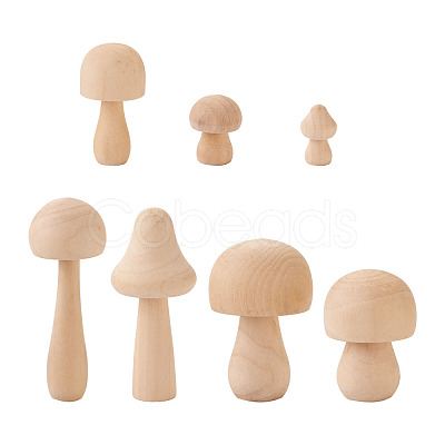 Schima Superba Wooden Mushroom Children Toys WOOD-TA0002-45-1