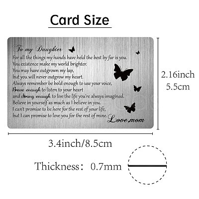 Rectangle 201 Stainless Steel Custom Blank Thermal Transfer Wallet Card DIY-WH0252-010-1