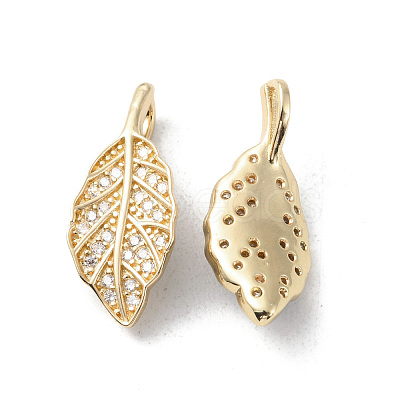 Brass Micro Pave Cubic Zirconia Pendants KK-G462-10KCG-1