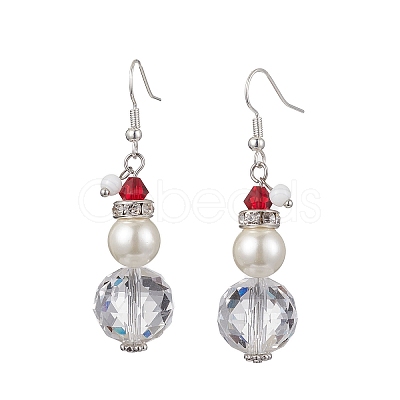 GLass Dangle Earrings EJEW-TA00438-1