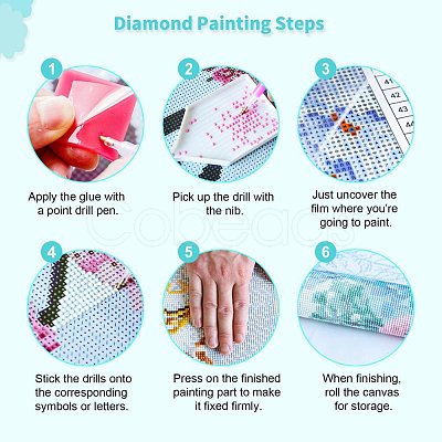 5D DIY Diamond Painting Animals Canvas Kits DIY-C004-18-1