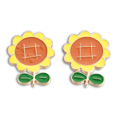 Sunflower Shape Enamel Pin JEWB-N007-203-1