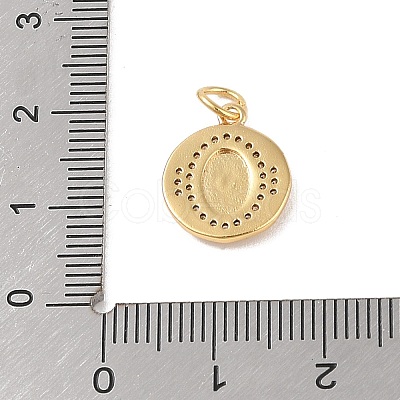 Brass Micro Pave Clear Cubic Zirconia Pendants KK-E111-31F-G-1