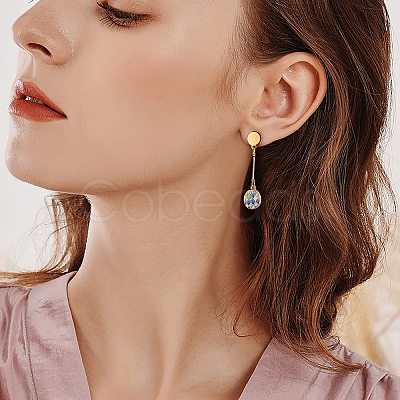 DIY Gemstone Dangle Earring Making Kits DIY-SZ0008-72-1