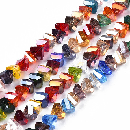 Electroplate Glass Beads Strands EGLA-N002-06L-1