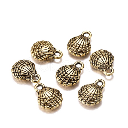 Zinc Alloy Small Shell Pendants PW-WG50552-01-1