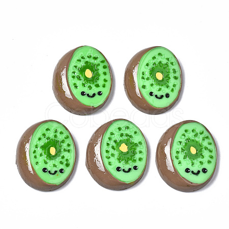 Spray Painted Resin Cabochons CRES-Q215-009-1