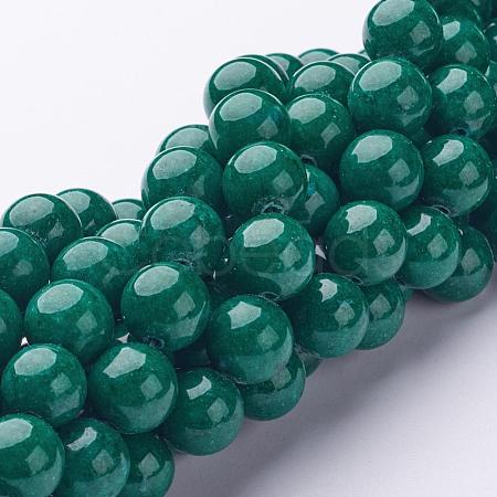 Natural Mashan Jade Round Beads Strands X-G-D263-10mm-XS13-1