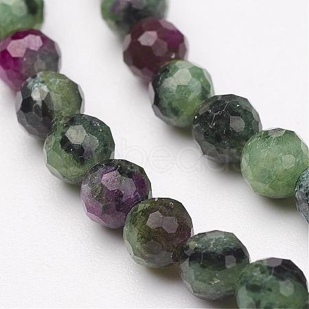 Natural Ruby in Zoisite Bead Strands G-P213-35-1