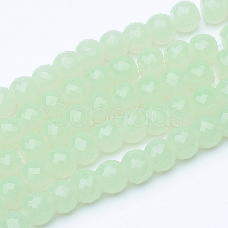 Imitation Jade Glass Beads Strands EGLA-E045-C05-1