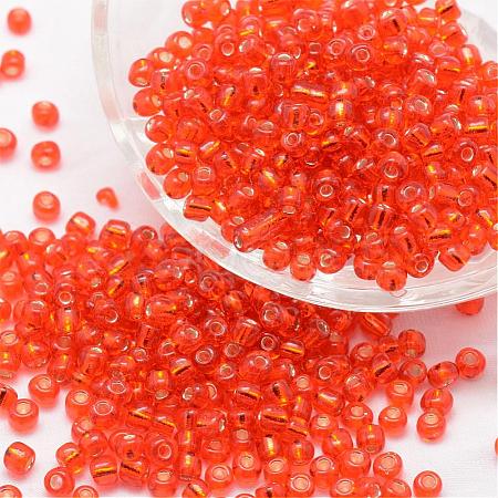 8/0 Transparent Glass Round Seed Beads X-SEED-J010-F8-29B-1