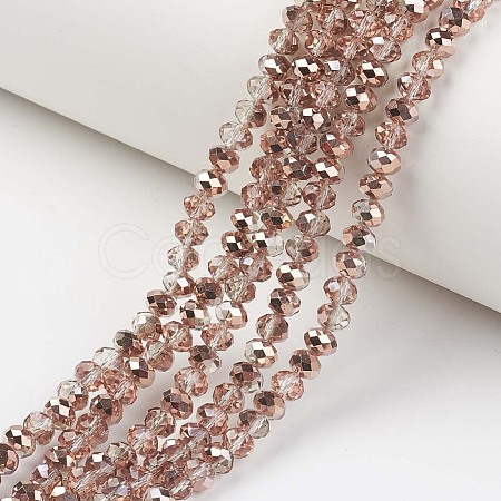 Electroplate Transparent Glass Beads Strands EGLA-A034-T2mm-N10-1