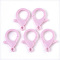 Plastic Lobster Claw Clasps, Pink, 35x24.5x6mm, Hole: 3mm