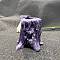 Natural Lepidolite Carved Healing Stump Figurines, Reiki Energy Stone Display Decorations, 40mm