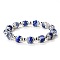 Natural Banded Agate Dyed Round Beaded Stretch Bracelets for Women