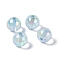 Transparent Acrylic Beads, AB Color, Round, Light Sky Blue, 13.5mm, Hole: 2.6mm