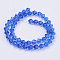 Faceted K9 Glass, Imitation Austrian Crystal Bead Strands, Grade AAA, Bicone, Royal Blue, 8x8mm, Hole: 0.9~1mm, about 50pcs/strand, 15.7 inch