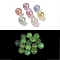 Round UV Plating Luminous Rainbow Iridescent Acrylic Beads, Glitter Beads, Glow in the Dark, Mixed Color, 15.5mm, Hole: 3.5mm