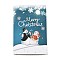 Paper Greeting Cards, Tent Card, Christmas Theme, Rectangle, Snowflake, 150x100x1mm