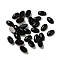 Synthetic Black Stone Cabochons, Oval, 5x3x2mm