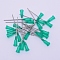 Stainless Steel Dispensing Needles, Plastic Interface, Aquamarine, 55.5x7.5mm, Hole: 4.5mm, Pin: 1.27mm, inner diameter: 0.84mm