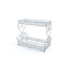 Carbon Steel Makeup Organizer, Double Layer Jewelry Organizer for Bedroom, White, 19.5x14x23cm