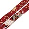 Polyester Ribbons, Garment Accessories, Red, Leaf Pattern, 3/8 inch(10.5mm), 5 Yards/roll.