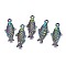 Alloy Pendants, Cadmium Free & Nickel Free & Lead Free, Fish, Rainbow Color, 20x9x3mm, Hole: 1.5mm