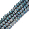 Electroplate Frosted Glass Beads Strands, Round, Cadet Blue, 5x4mm, Hole: 1mm, about 98~102Pcs/strand, 16.14 inch~16.54 inch(41~42cm)